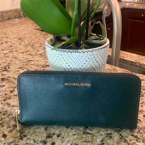 michael kors neon green wallet|Michael Kors racing green wallet.